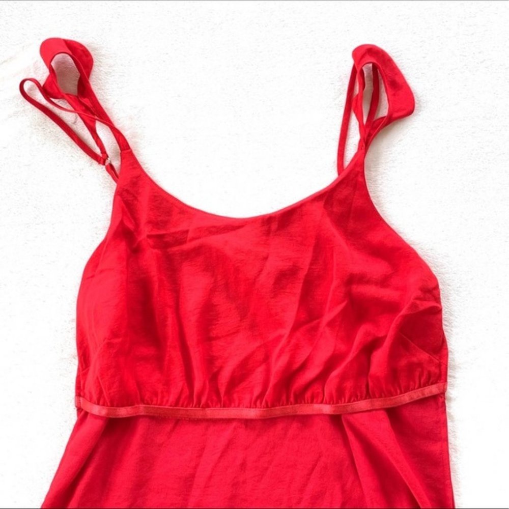 David Lerner Red Ruffle Strap Cami Top - Picture 7 of 8